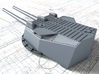 1/600 HMS Invincible 1907 12" MKX Guns x4 3d printed 3d render showing Turret A and Y detail