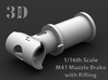 1/16th M41 Main Gun Muzzel Brake 3d printed 