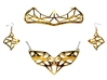 FabGeo Earrings 3d printed Gold Plated Brass