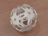 Well Rounded Symmetrical Sphere  3d printed Stainless Steel (render)