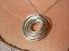 Twin Rail Mobius Pendant - small 3d printed Photo - 3D printed in Silver