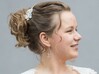 Elegant Bridal Flower Earrings 3d printed 