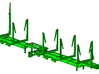 1/50th Super B Log trailer w folding bunks 3d printed 
