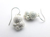 Globigerina Earrings 3d printed Globigerina Earrings in raw silver, reverse