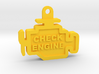 Check Engine Light Keychain (with text) 3d printed 