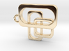 Mid Century Modern Pendant - Interlocking Rectangl 3d printed 