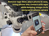 AmScope Microscope Cellphone Adapter 3d printed Carefully attach phone with cheap case.