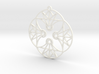 DoodleFan Earring or Pendant (Circle) 3d printed 