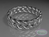 Celtic Knot Ring ~ size 9.5 (0.764 inch diameter) 3d printed Raytraced DOF render - simulating raw silver material
