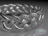 Celtic Knot Ring ~ size 9.5 (0.764 inch diameter) 3d printed Raytraced DOF close up render - simulating raw silver material