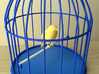 Upper part of a cage for the toy birds 3d printed An example of setting the bird cage and a bird