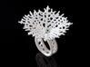 Hyphae Ring 3d printed in white strong & flexible