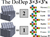 Mars DoDep 3x3x3 3d printed The Key to the different DoDep 3x3x3 versions