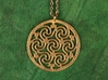 Celtic Seven Spiral Pendant 3d printed 1.5" diameter