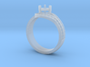 Elegant ring with curved halo 3d printed 