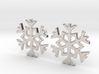 Snowflake earrings 3d printed 
