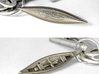 Canoe Metal Keychain Pendant & your embossed logo 3d printed 