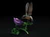 Hummingbird And Rose (4" tall) 3d printed 