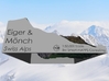 Eiger & Mönch Map, Swiss Alps 3d printed 