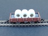 Wagon Plat Body - Nm - 1:160 3d printed Completed wagon + chassis + wheels + buffers + coil load
