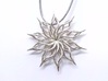 Sunflower Pendant 3d printed premium silver