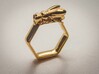 Hex Bee Ring US Size 6 (UK Size M) 3d printed 