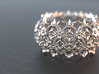 Thorns and  Flowers Silver Ring  3d printed 
