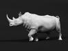 White Rhinoceros 1:6 Running Male 3d printed 