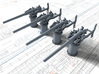 1/144 Vickers 3-pdr 1.85"/50 (47mm) x4 3d printed 1/144 Vickers 3-pdr 1.85"/50 (47mm) x4