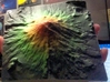 Mount St. Helens Pre-1980 Map: Dark Relief 3d printed 