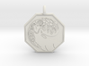 Stag - The Horned God Octagon Pendant 3d printed 