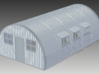 1/72nd scale Nissen hut set (7 pieces) 3d printed Rendered image about the assembled set.