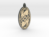 Hare - Oval Pendant 3d printed 