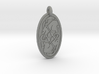 Hare - Oval Pendant 3d printed 