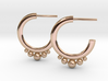 Hoop Earrings Degrading Spheres 3d printed 