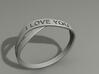 I Love You ring US12 3d printed 