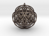 Stellated Vector Equilibrium 17 Ring Pendant 2.5"  3d printed 