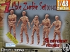 1/48 male zombie set001-02 3d printed 