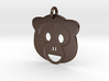 Monkey Emoji Pendant - Metal 3d printed 