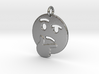 Thinker Emoji Pendant - Metal 3d printed 
