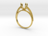solitaire ring - princess cut size 6.5 3d printed 