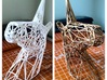 Wire Unicorn Head Statue: 6 Inch 3d printed White Strong & Flexible spray painted metallic gold