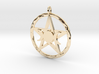 Pentacle with triple Goddess pendant 3d printed 