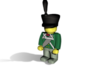 5 x Russian Shako 3d printed Example figurine wearing the helmet in black 