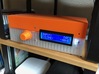 PGA2311 audio component project top case 3d printed Home print with orange top case and knob, white bottom case