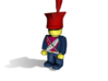 5 x Lancer (tall) 3d printed Example figurine wearing the shako in red