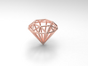 Diamond shaped wire pendant 3d printed Rendering — colour may vary