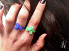  Fidget Spinner Ring 3d printed Blue and green versions