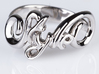 Style minimalist design word ring 3d printed Photo of Style Ring in Polished Silver  