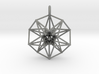 5d hypercube pendant - 3 sizes 3d printed 